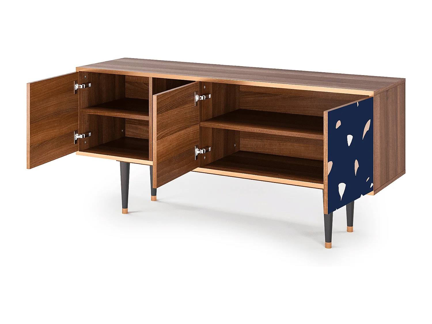 Szafka RTV - 150х69х41 cm - T5 - Space Satellites, Orzech