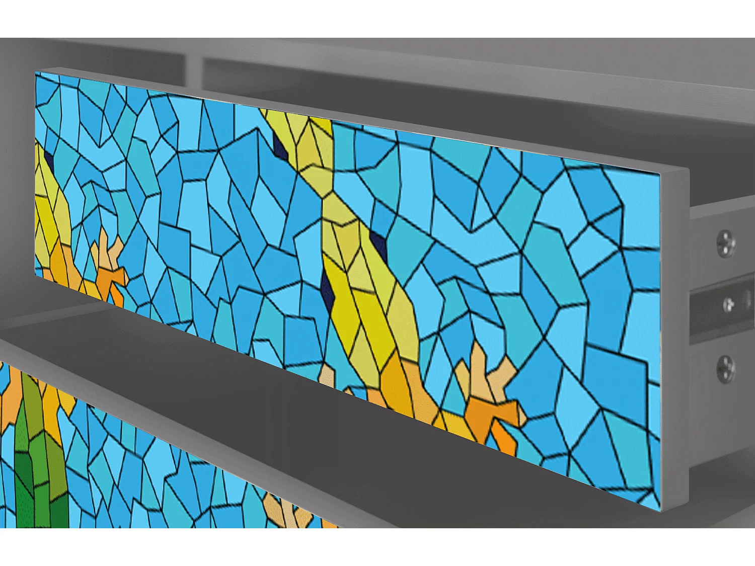 Meuble TV - 170х59х48 cm - T4 - Gaudi's Lizard, Gris