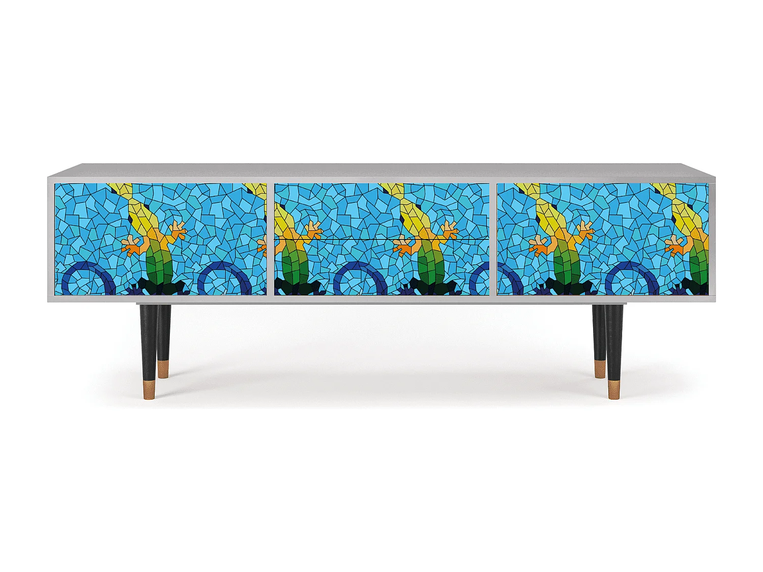 Meuble TV - 170х59х48 cm - T4 - Gaudi's Lizard, Gris