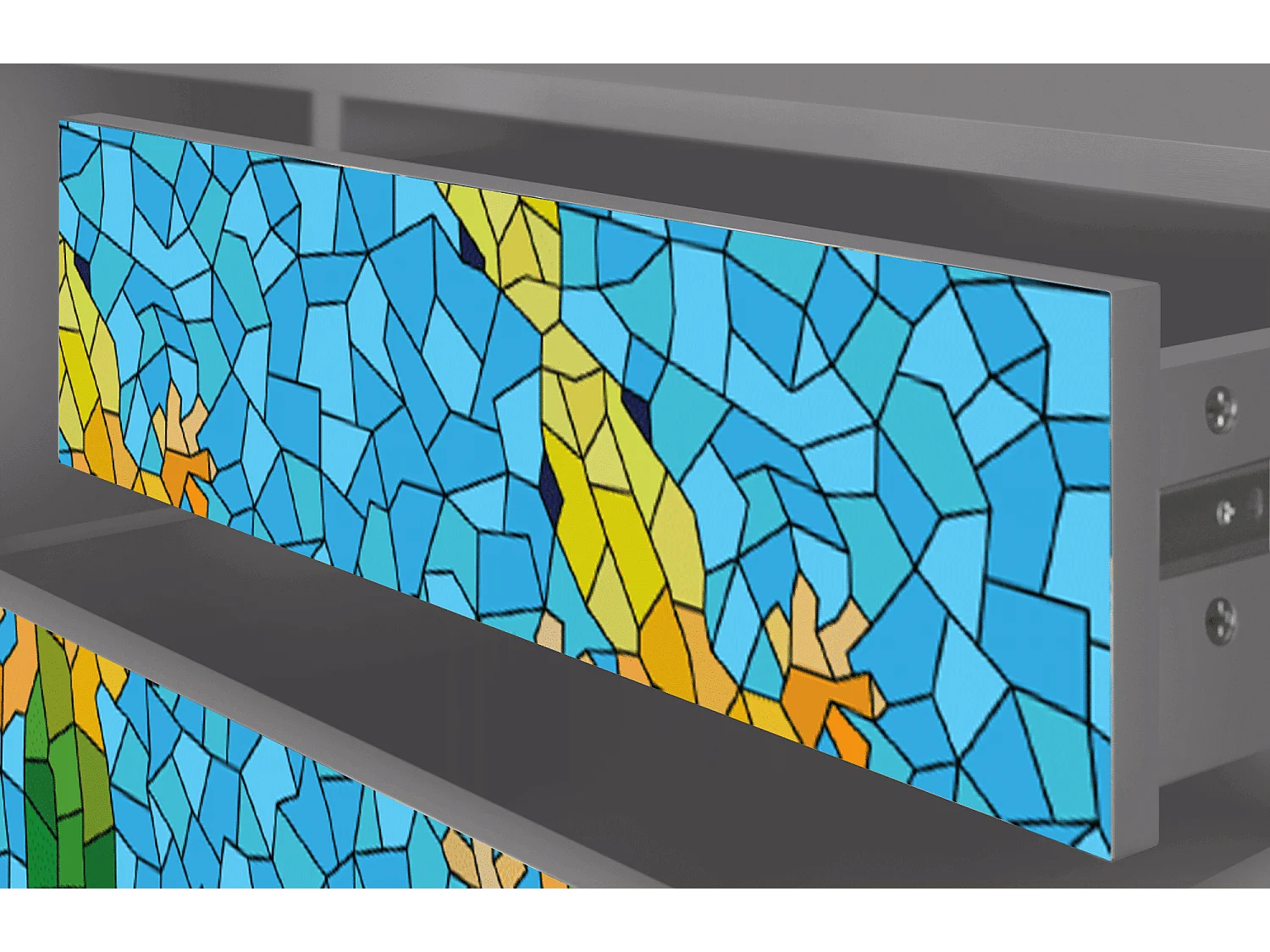 Meuble TV - 170х59х48 cm - T4 - Gaudi's Lizard, Gris