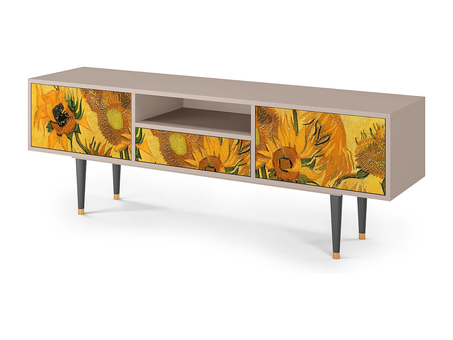 TV-meubel - 170х59х41 cm - T6 - Sunflowers, Latte