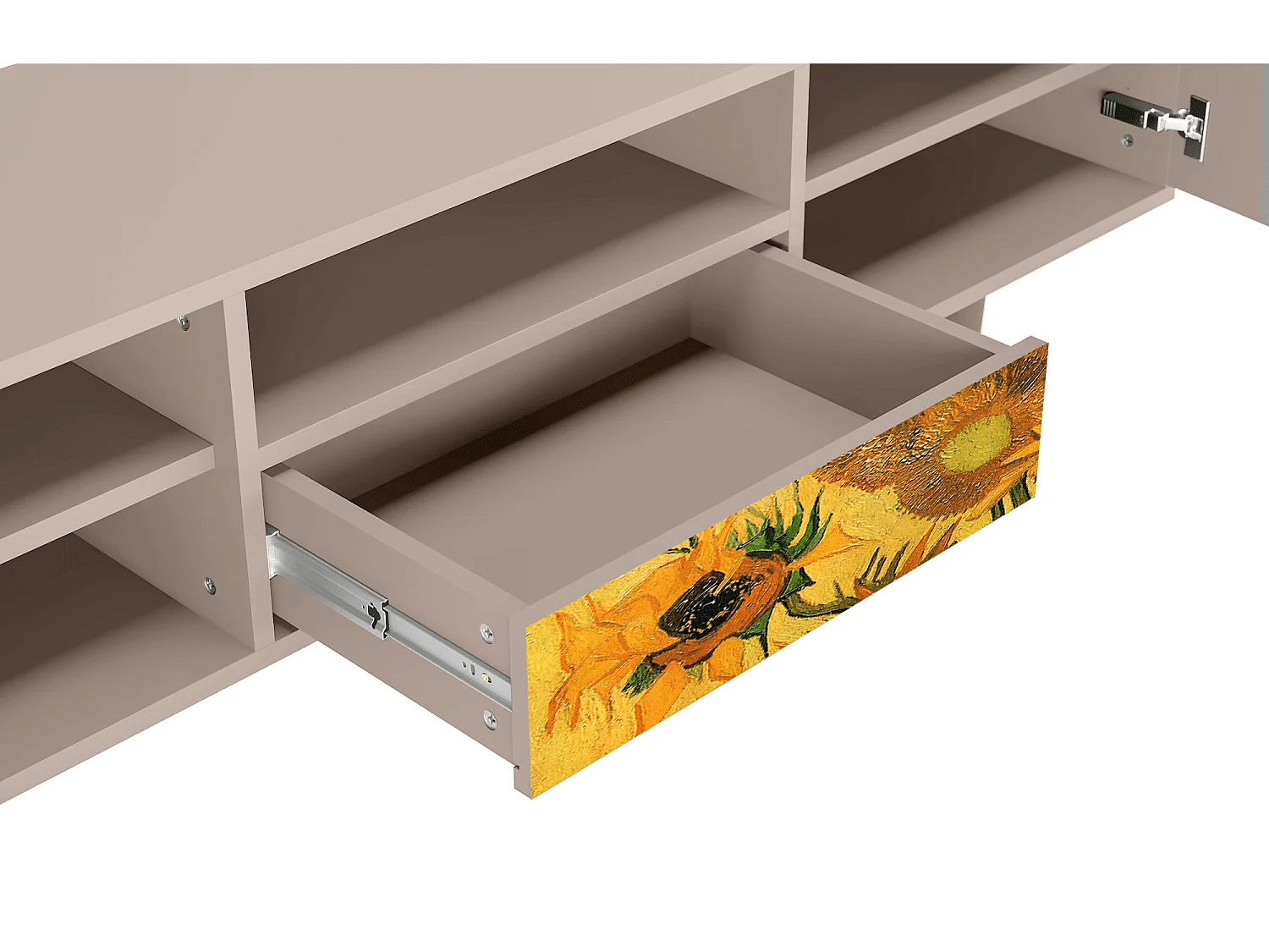 TV-meubel - 170х59х41 cm - T6 - Sunflowers, Latte