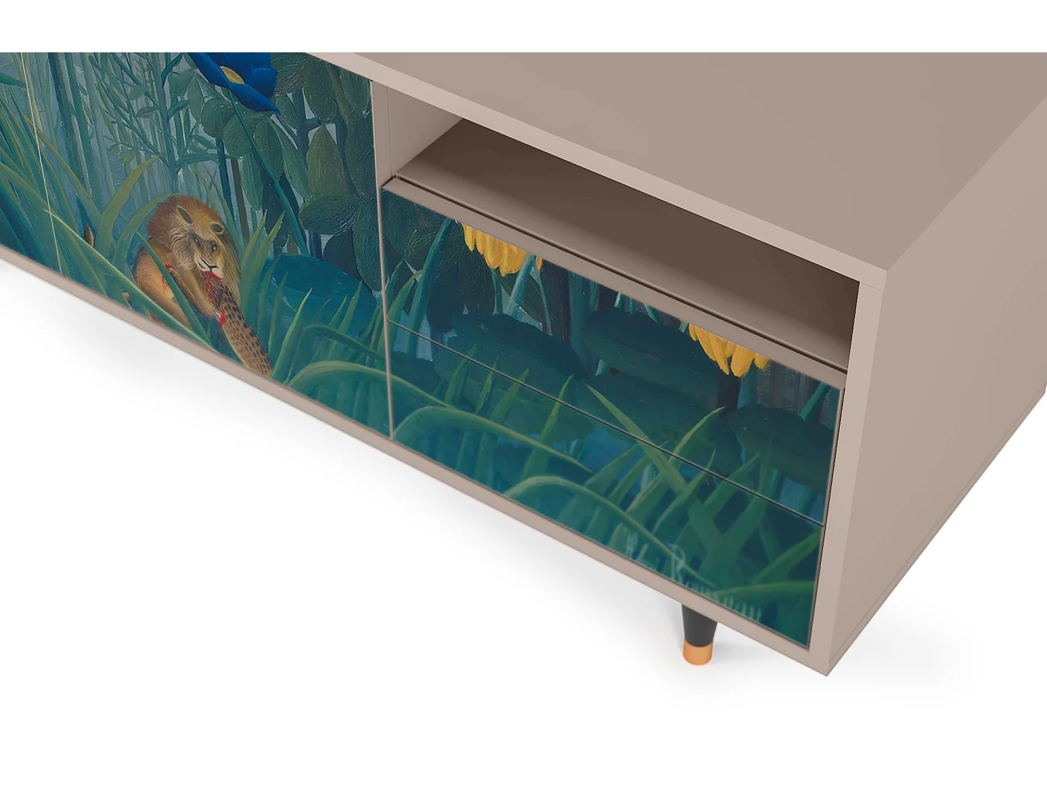 Meuble TV - 125х56х41 cm - T7 - The Repast of the Lion, Latte