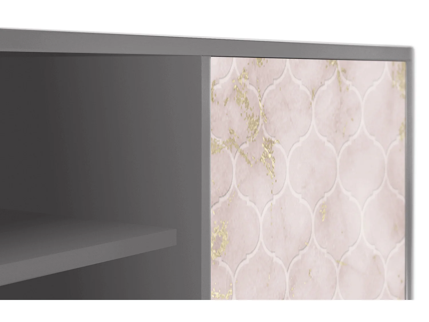 TV-meubel - 170х69х48 cm - T2 - Dirty Roses, Grijs