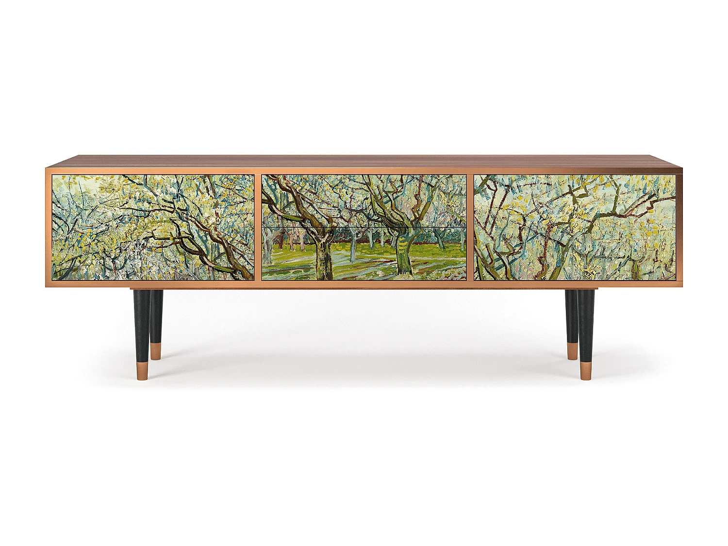 Mueble de TV - 170х59х48 cm - T4 - The Branco Orchard, Nogueira