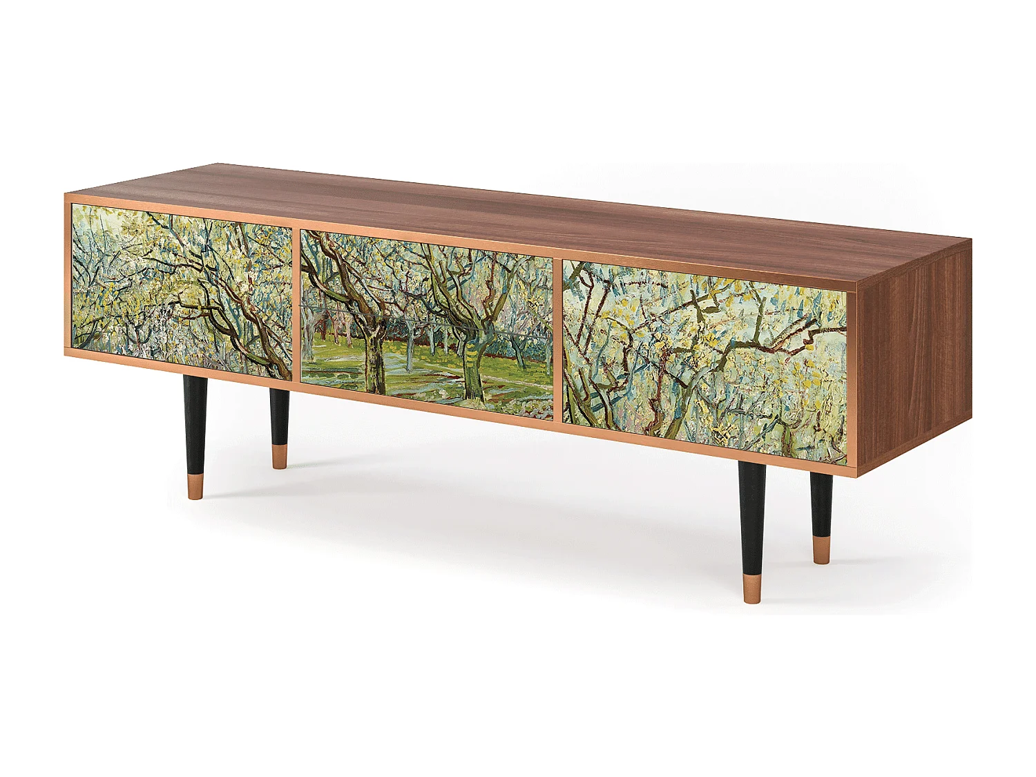 Mueble de TV - 170х59х48 cm - T4 - The Branco Orchard, Nogueira