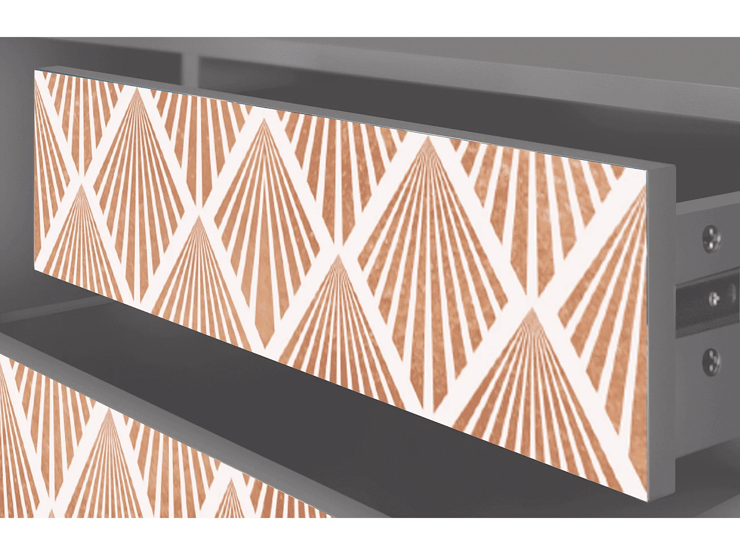 Szafka RTV - 170х59х48 cm - T4 - Pastel Sunrise, Szary