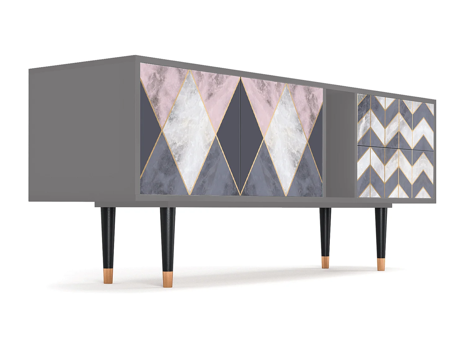 Meuble TV - 170х69х48 cm - T1 - Ideal Harmony, Gris