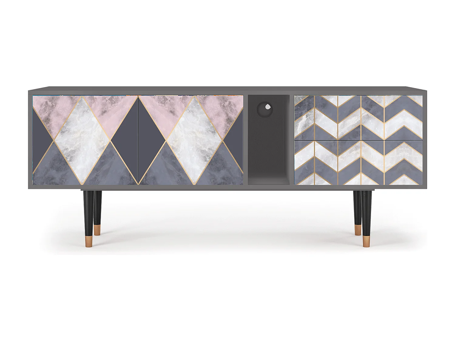 Meuble TV - 170х69х48 cm - T1 - Ideal Harmony, Gris