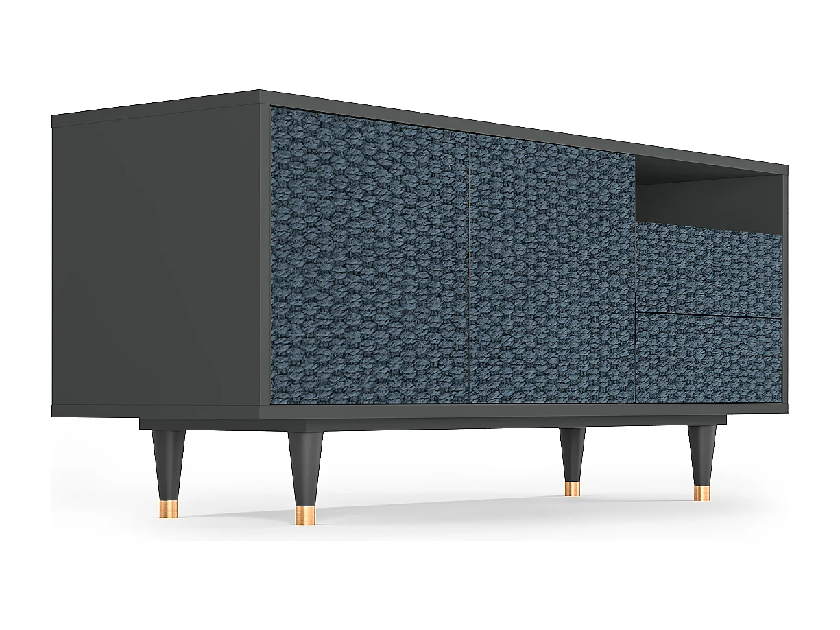 Mueble de TV - 125х56х41 cm - T7 - Knitted Pattern, Antracite