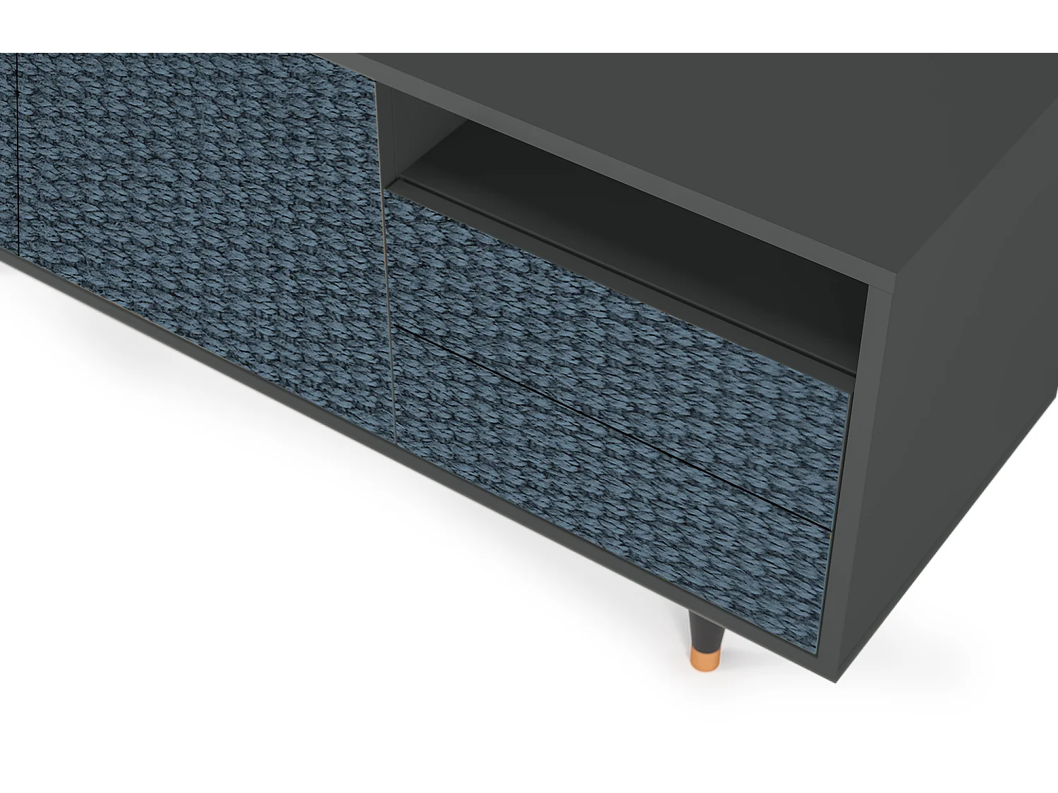 Meuble TV - 125х56х41 cm - T7 - Knitted Pattern, Anthracite