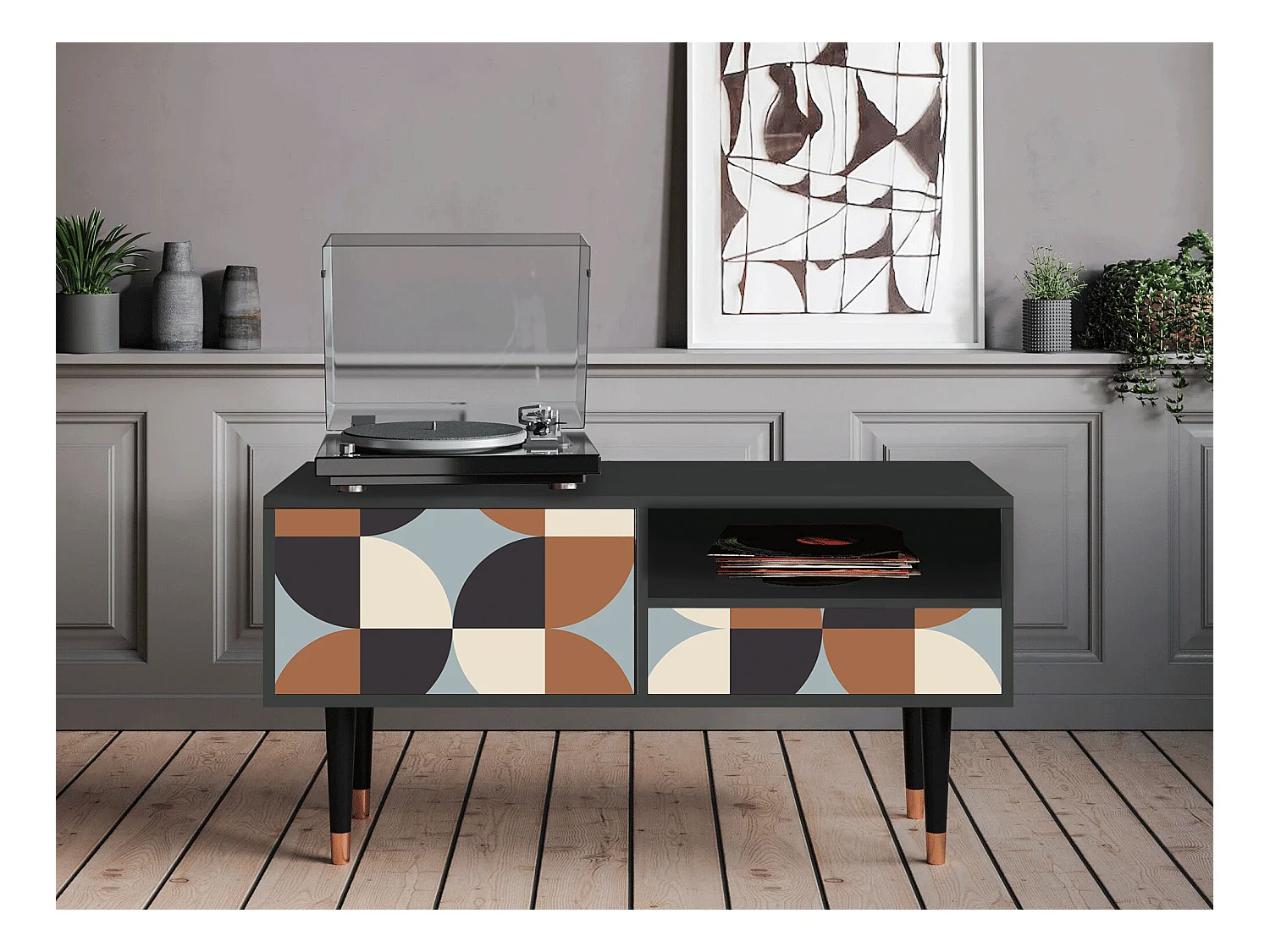 TV-Möbel - 115х59х48 cm - T3 - Brown Sensation, Anthrazit