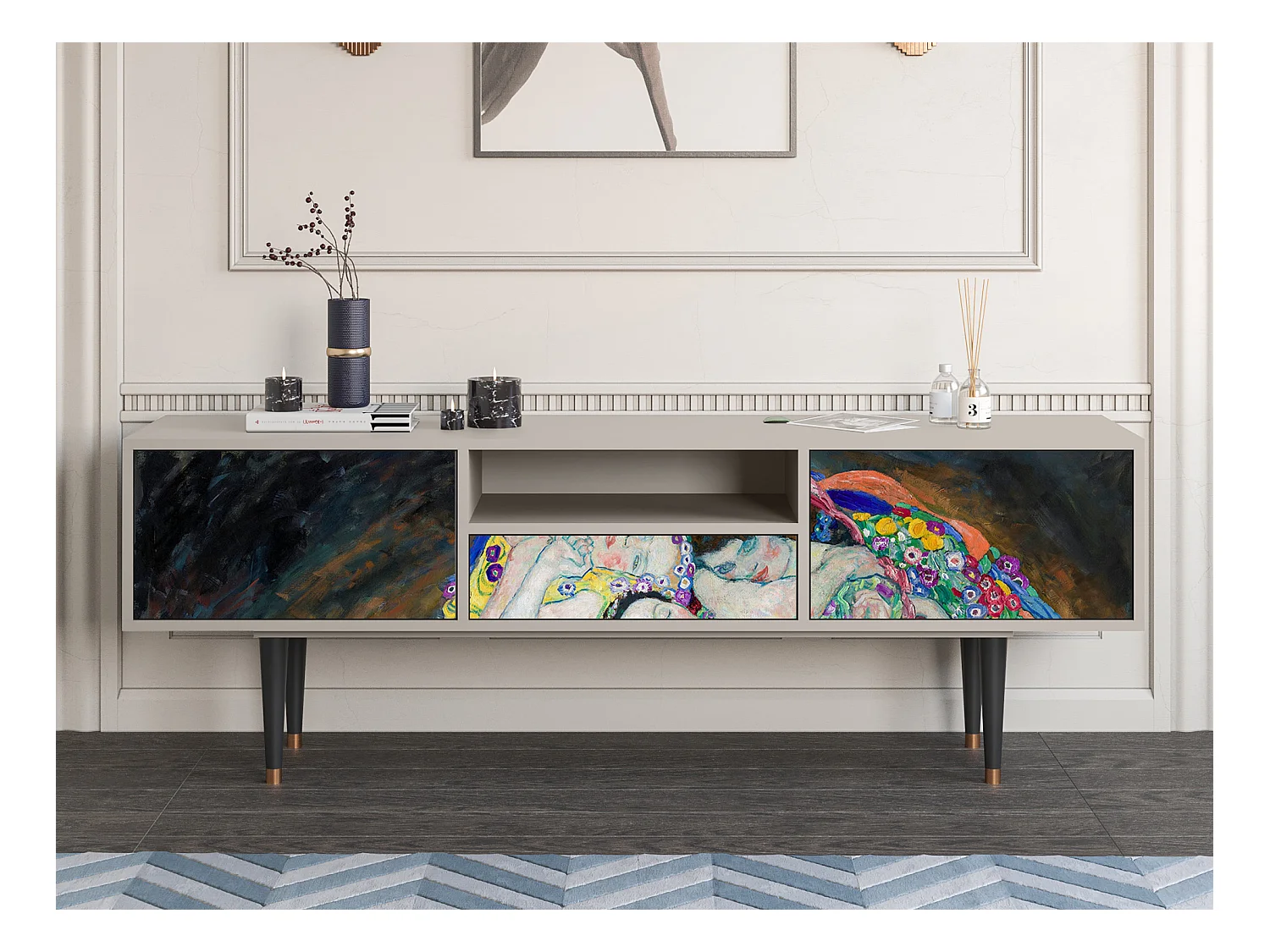 Meuble TV - 170х59х41 cm - T6 - The Maiden by Klimt, Sable