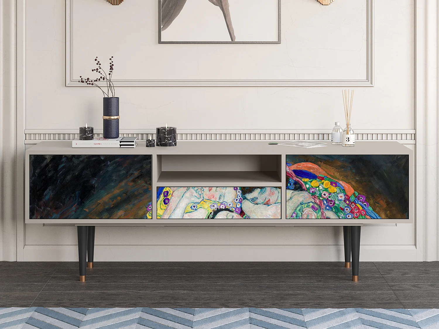 Meuble TV - 170х59х41 cm - T6 - The Maiden by Klimt, Sable