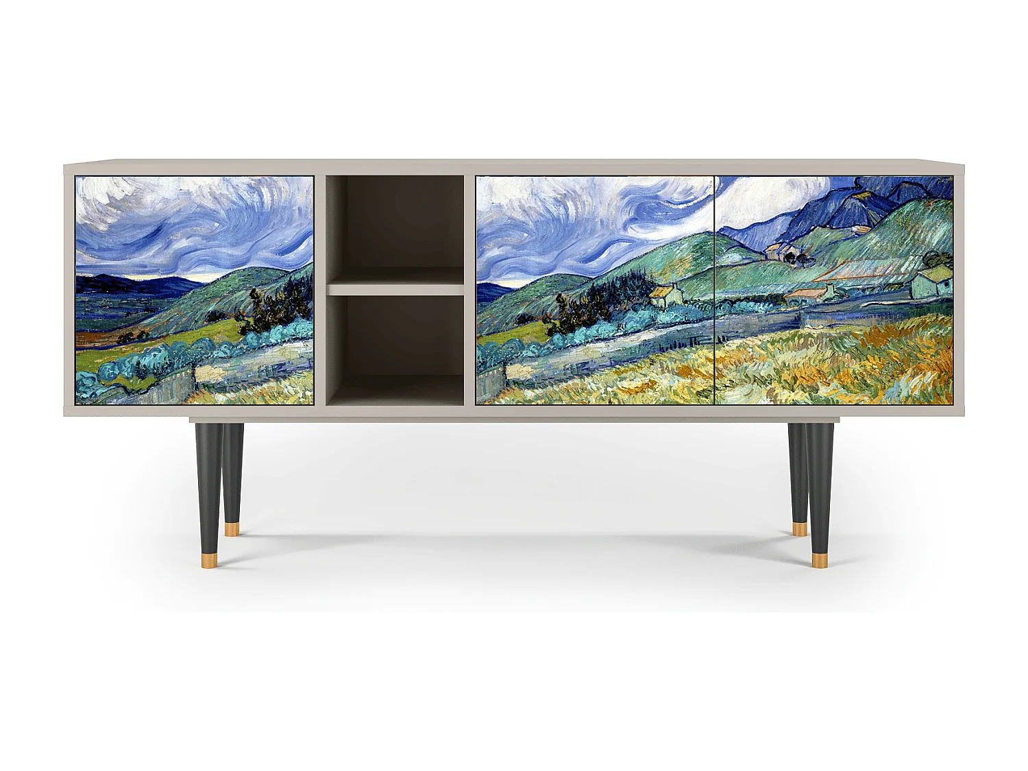Mueble de TV - 150х69х41 cm - T5 - Landscape, Areia
