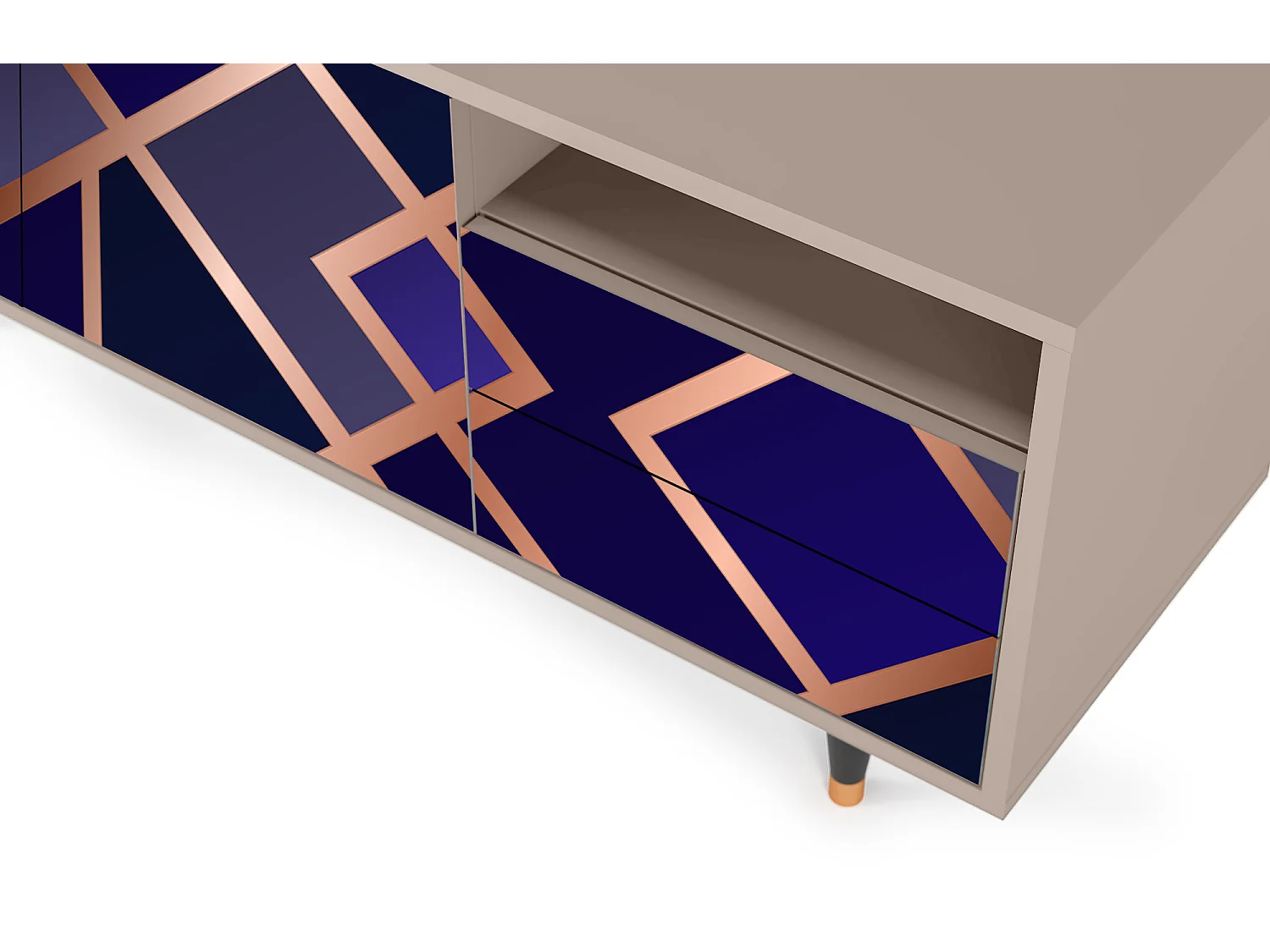 TV-Möbel - 125х56х41 cm - T7 - Aquamarine Getsby, Latte