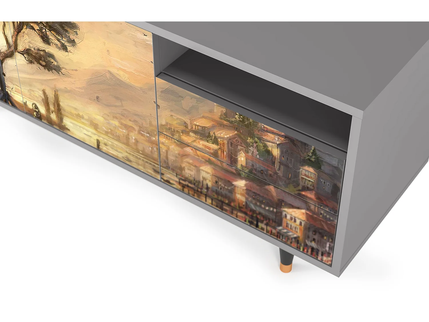 TV-Möbel - 125х56х41 cm - T7 - Venice, Grau