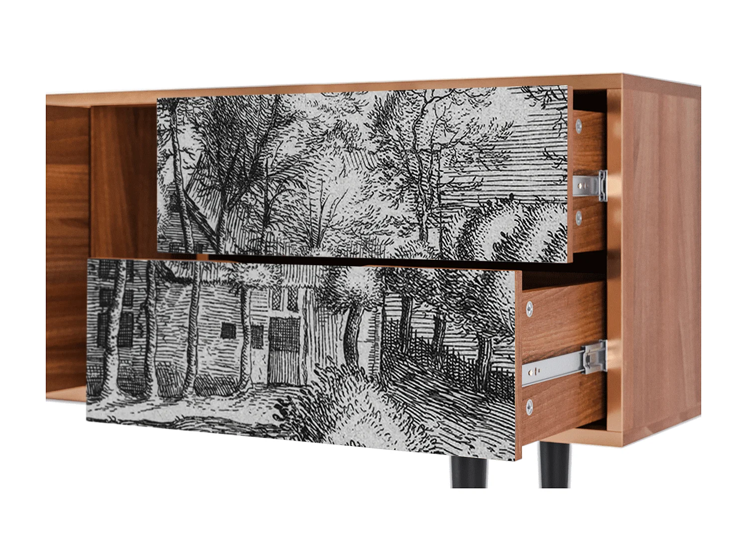 Mobile TV - 170х69х48 cm - T1 - A Pond, Noce