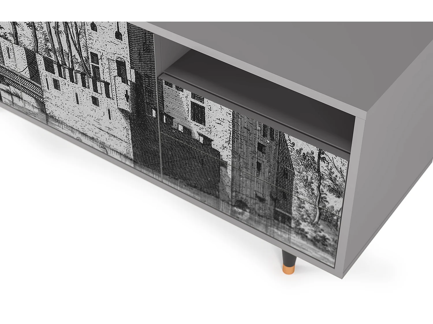 TV-meubel - 125х56х41 cm - T7 - Castle by Breugel, Grijs