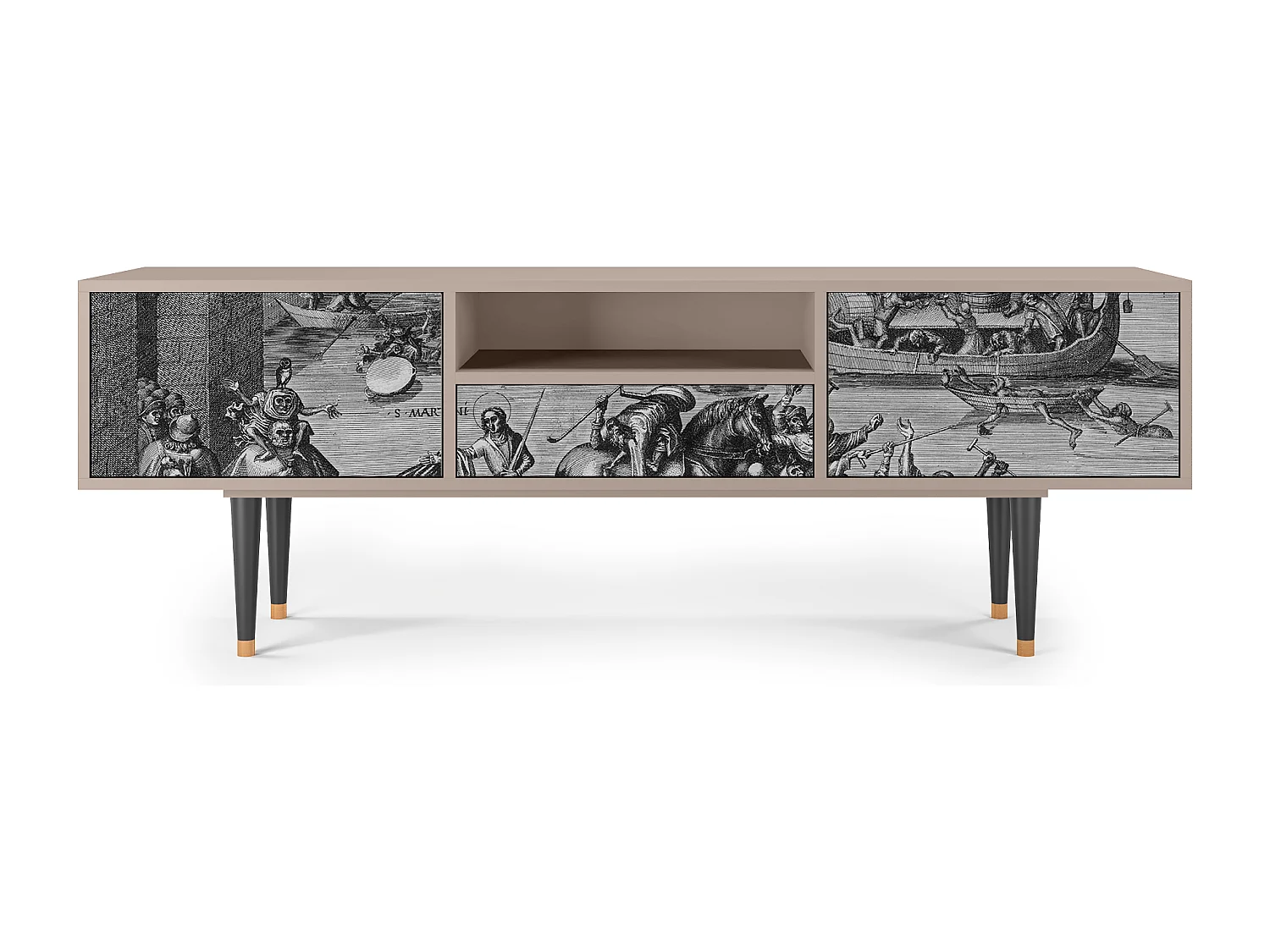 Szafka RTV - 170х59х41 cm - T6 - Saint Martin, Latte