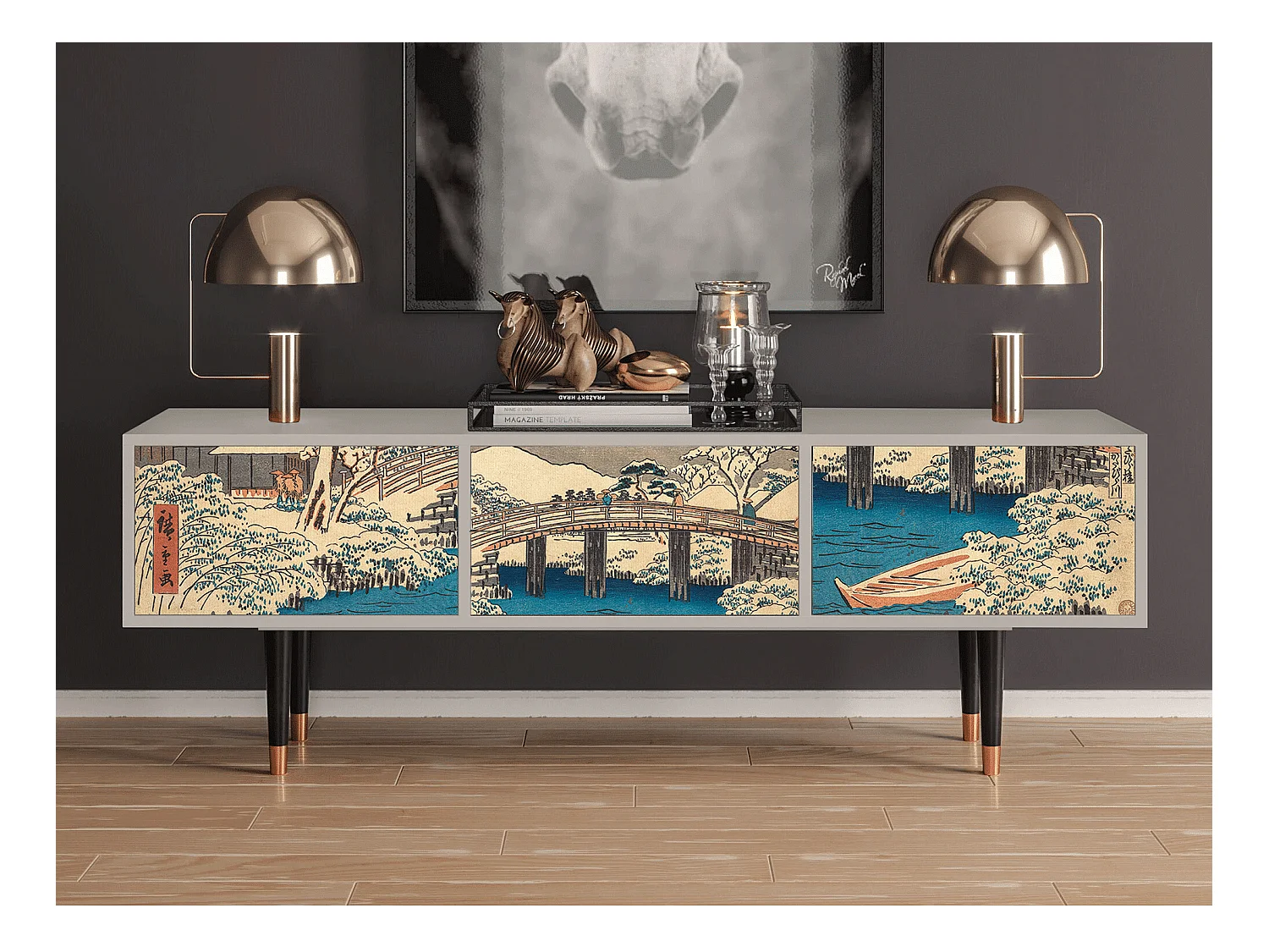 Meuble TV - 170х59х48 cm - T4 - Katabira River, Sable