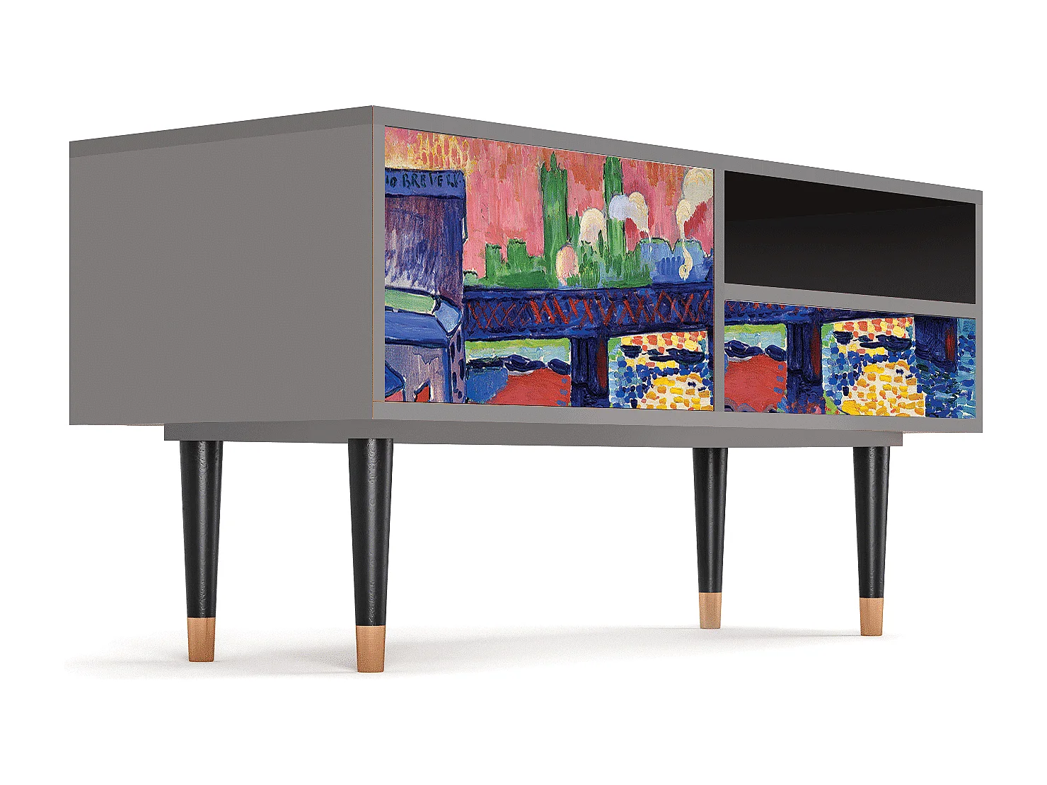 Mobile TV - 115х59х48 cm - T3 - Charing Cross Bridge, Grigio