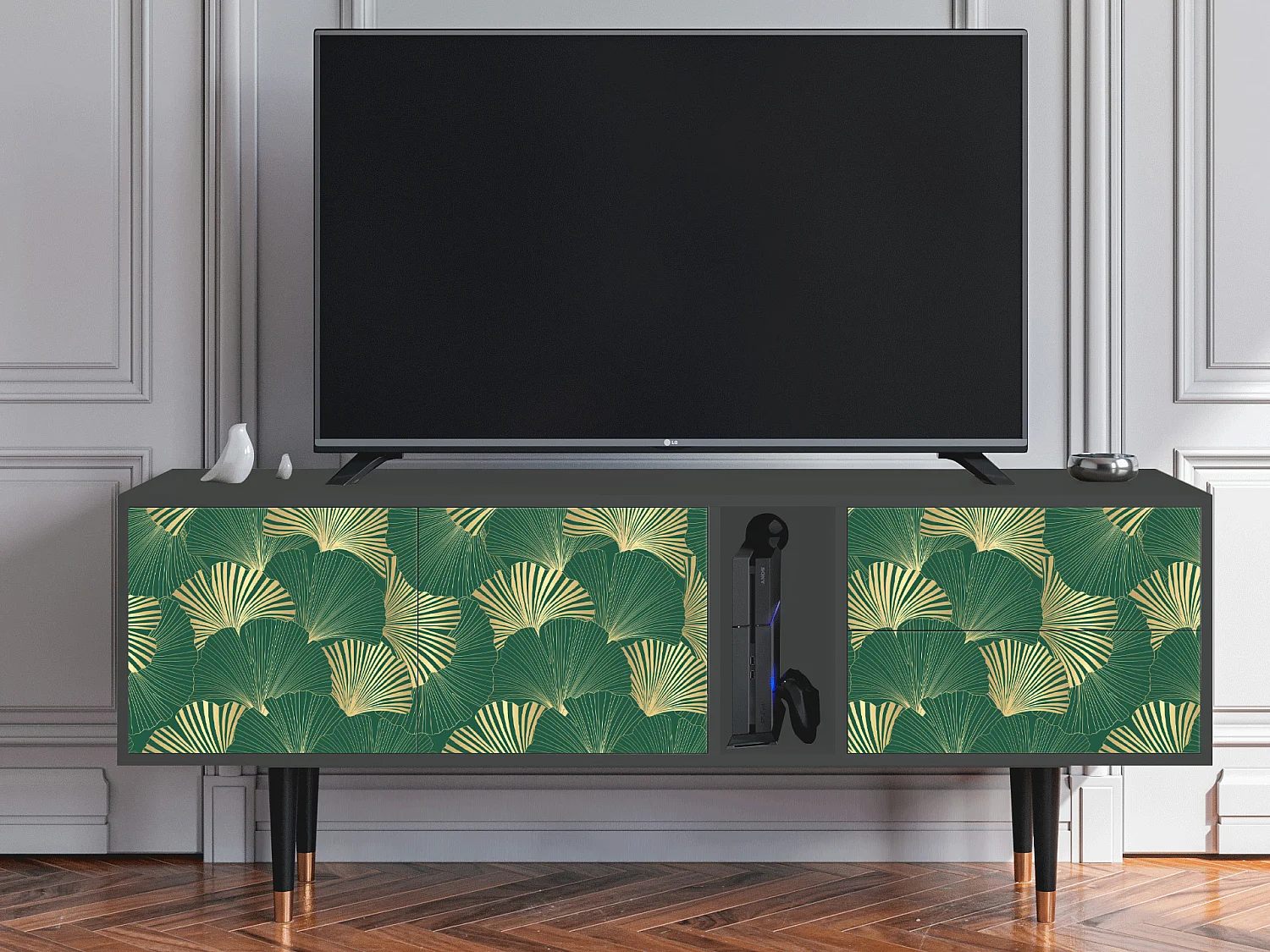 Meuble TV - 170х69х48 cm - T1 - Gold Ginkgo, Anthracite