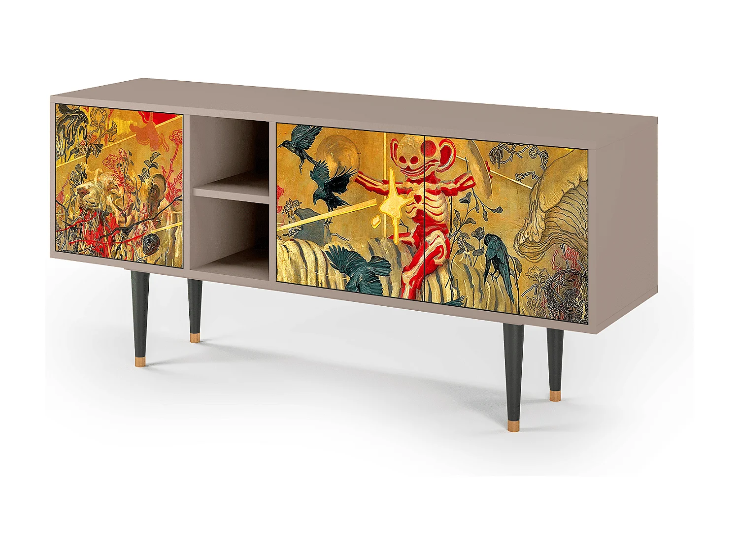Meuble TV - 150х69х41 cm - T5 - Blood by James Jean, Latte