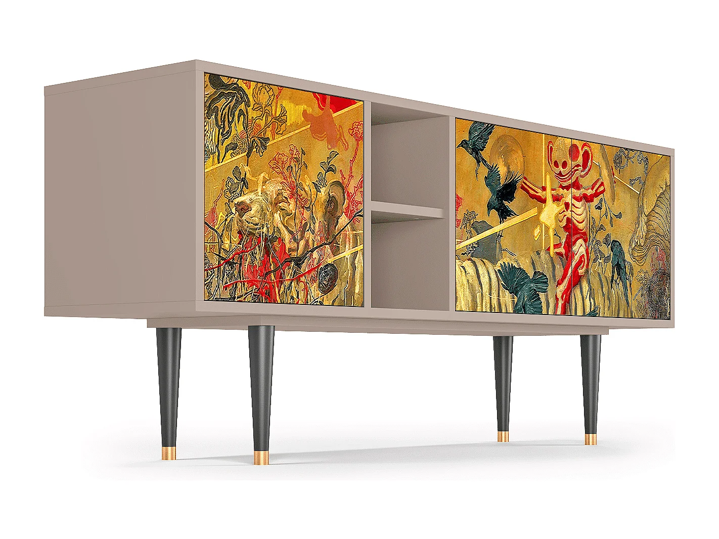 Meuble TV - 150х69х41 cm - T5 - Blood by James Jean, Latte