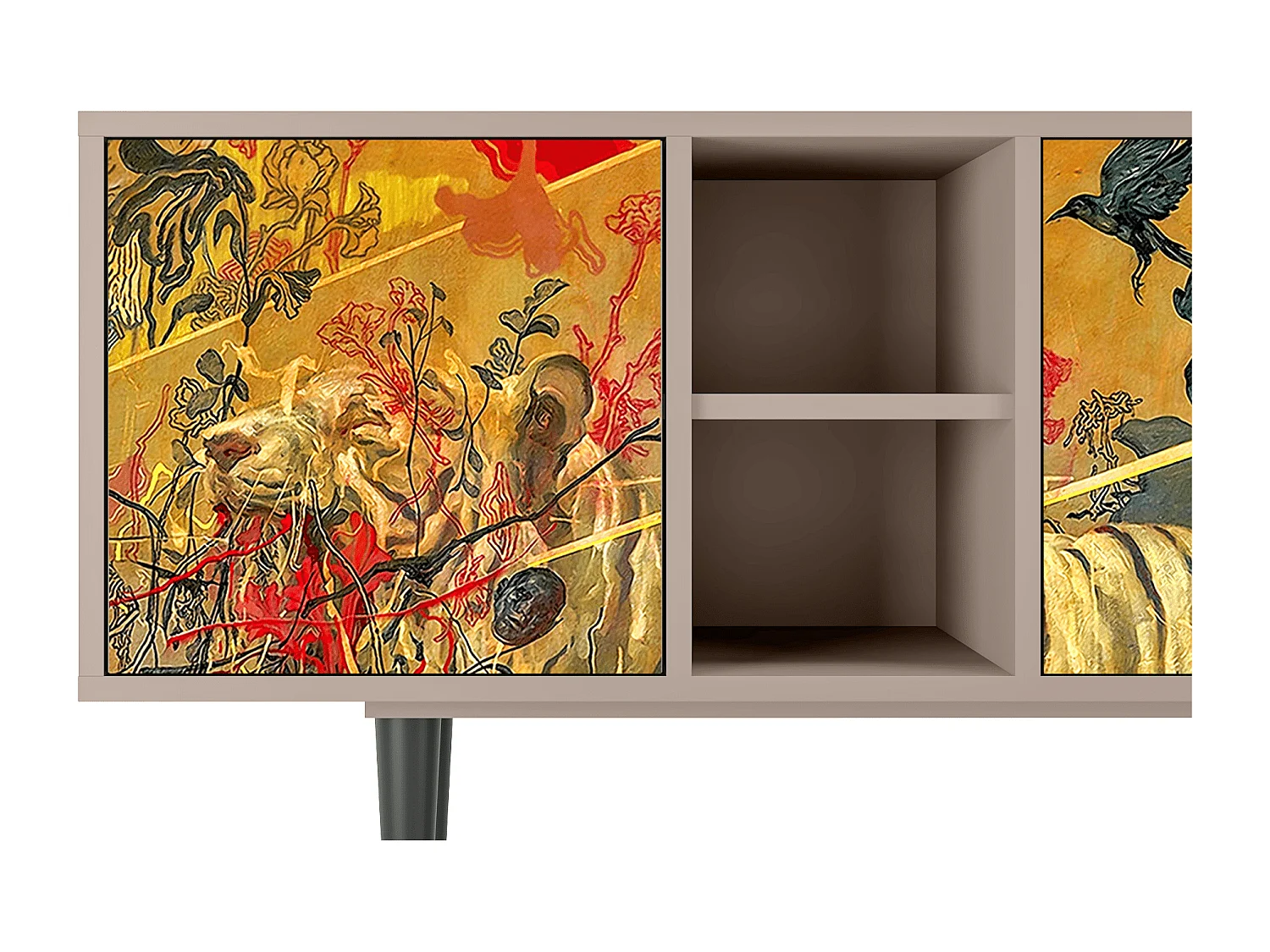 Meuble TV - 150х69х41 cm - T5 - Blood by James Jean, Latte
