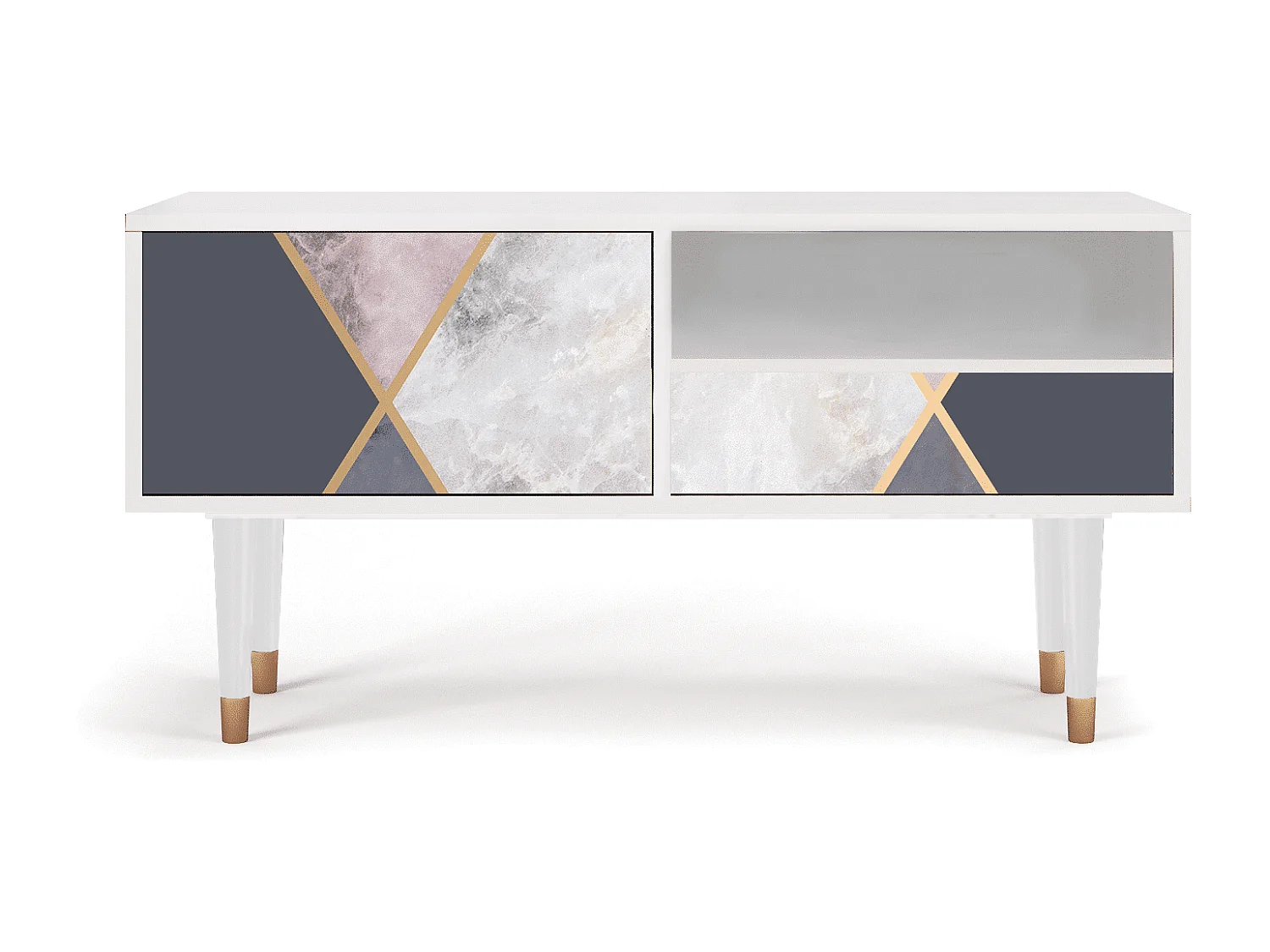 Meuble TV - 115х59х48 cm - T3 - Ideal Harmony, Blanc