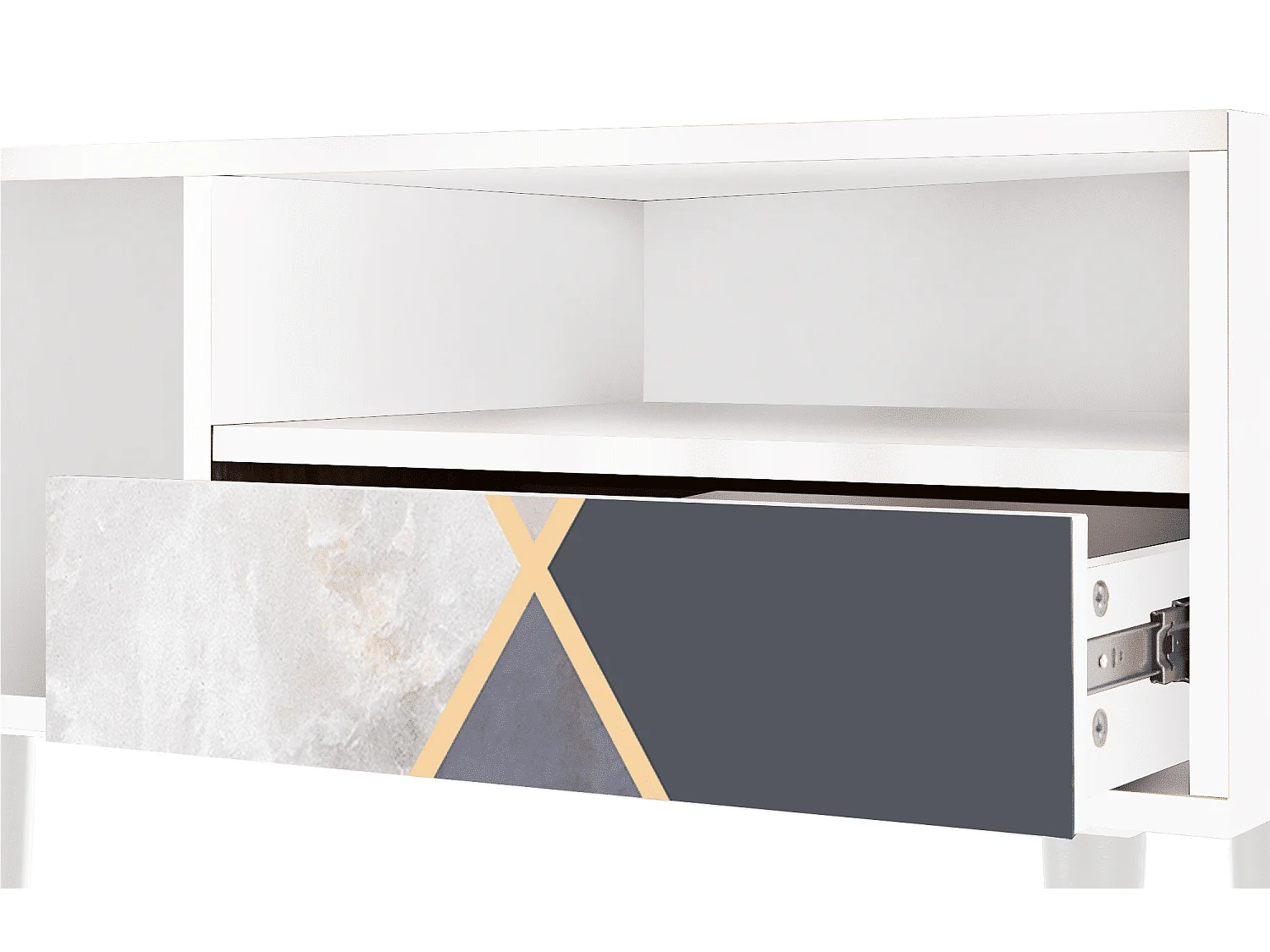 Meuble TV - 115х59х48 cm - T3 - Ideal Harmony, Blanc