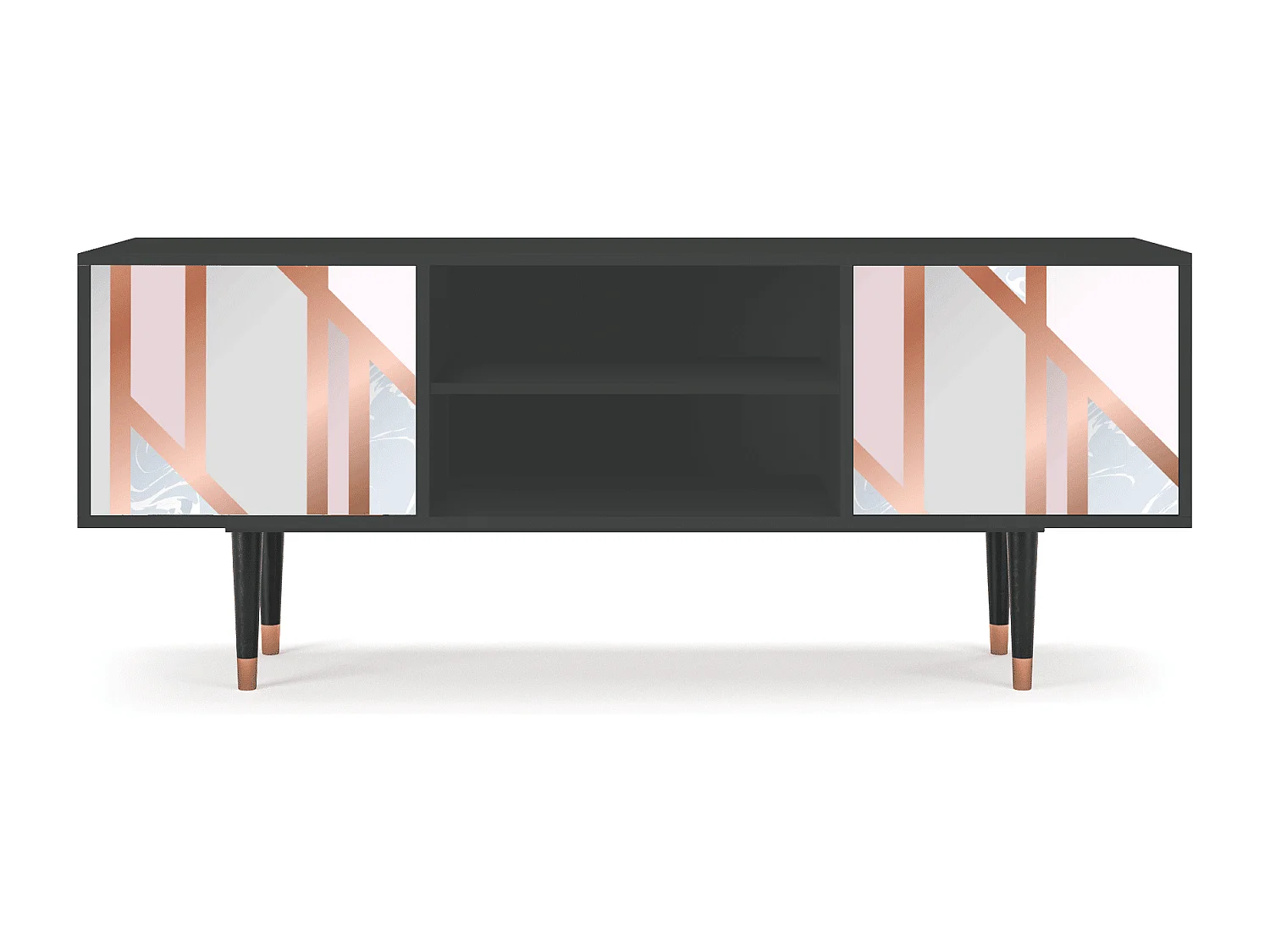 Meuble TV - 170х69х48 cm - T2 - Champagne Story, Anthracite