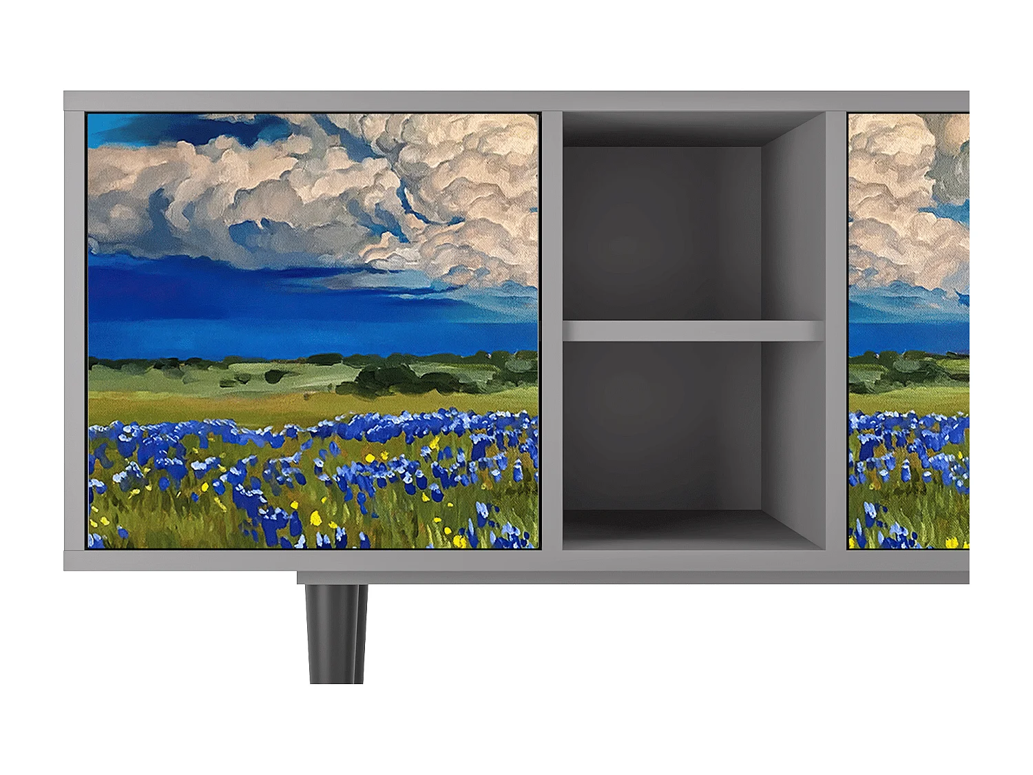 Meuble TV - 150х69х41 cm - T5 - Thunderheads by Dean, Gris