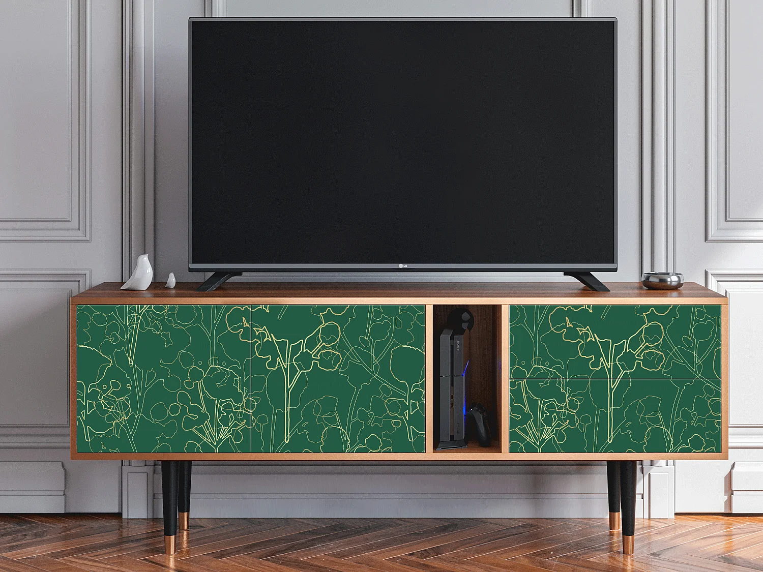 TV-meubel - 170х69х48 cm - T1 - Emerald Forest, Walnoot
