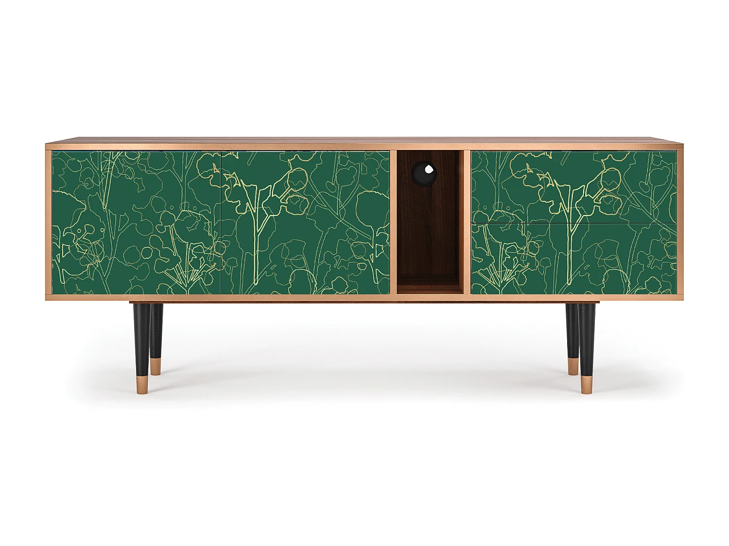 TV-meubel - 170х69х48 cm - T1 - Emerald Forest, Walnoot