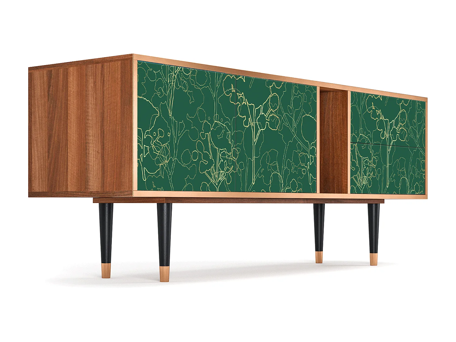 TV-meubel - 170х69х48 cm - T1 - Emerald Forest, Walnoot