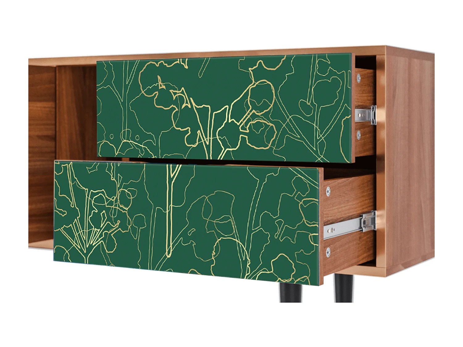 TV-meubel - 170х69х48 cm - T1 - Emerald Forest, Walnoot