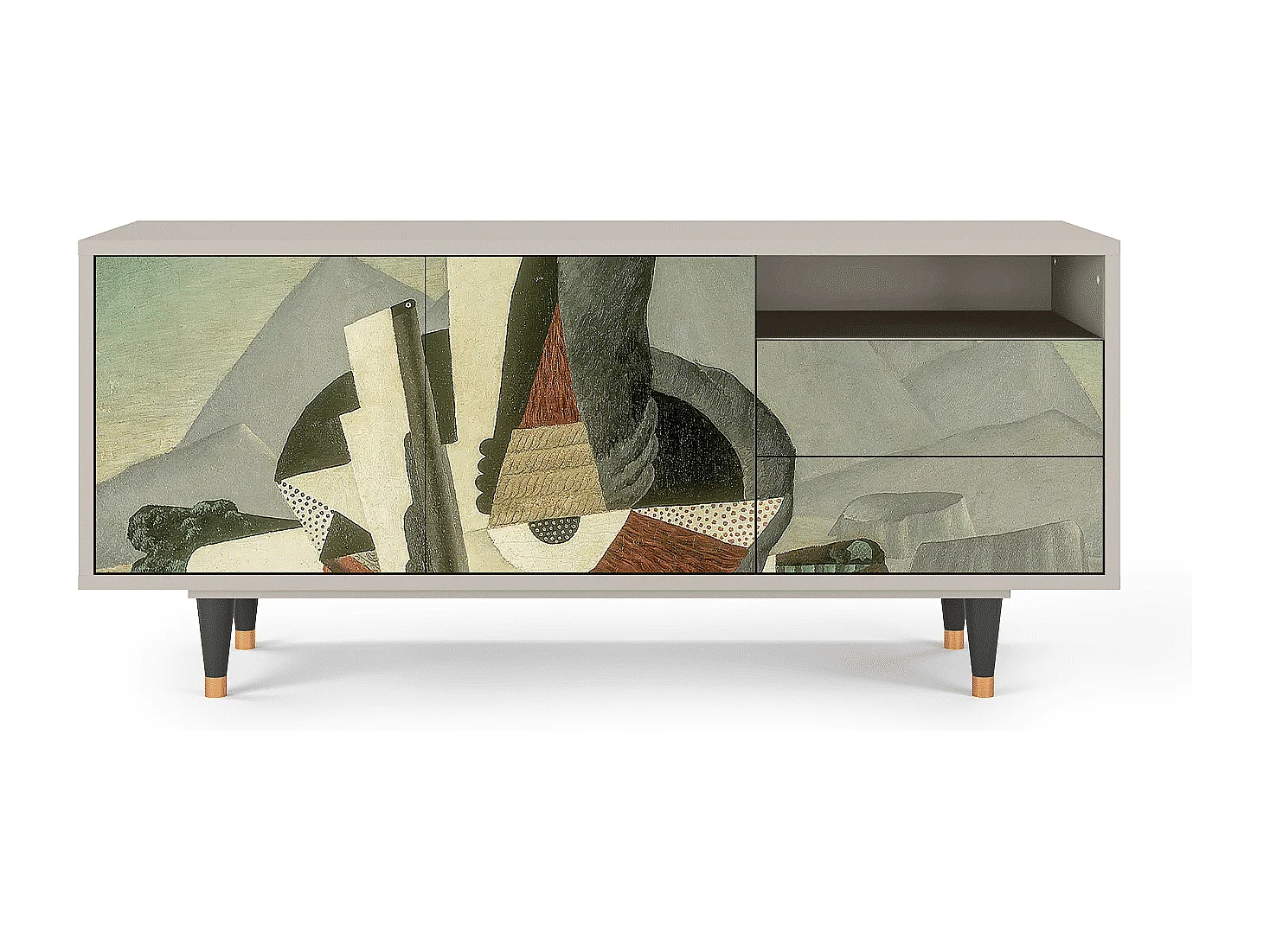 TV-Möbel - 125х56х41 cm - T7 - The Cubist Paintings , Sand
