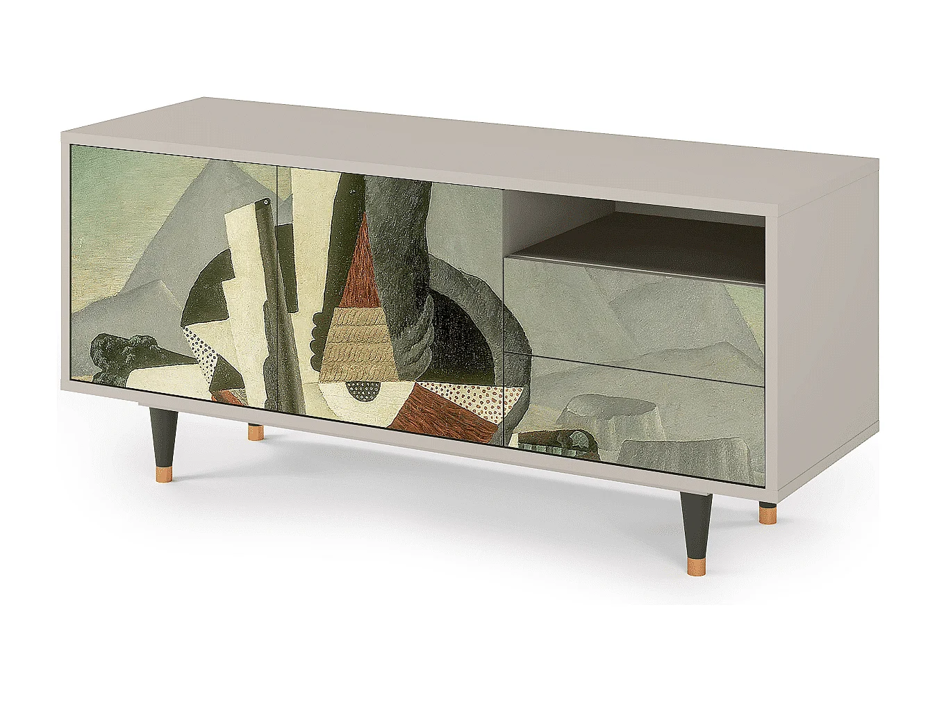 Mobile TV - 125х56х41 cm - T7 - The Cubist Paintings , Sabbia