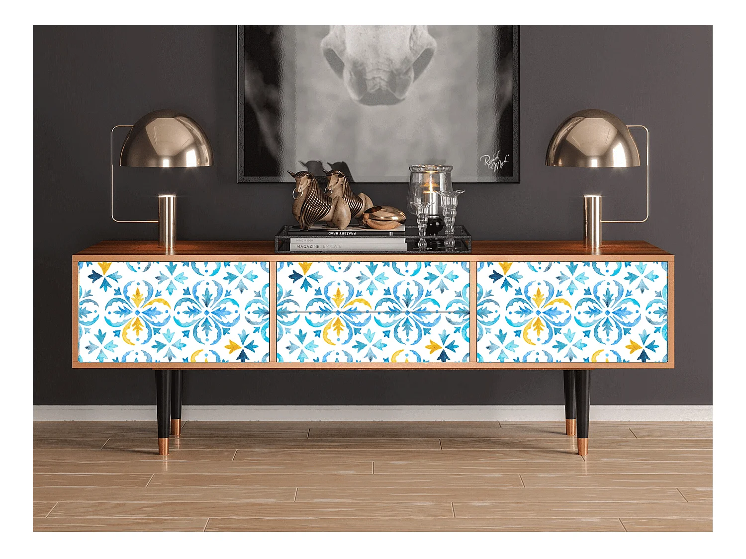 Meuble TV - 170х59х48 cm - T4 - Lisbon Flover, Noyer