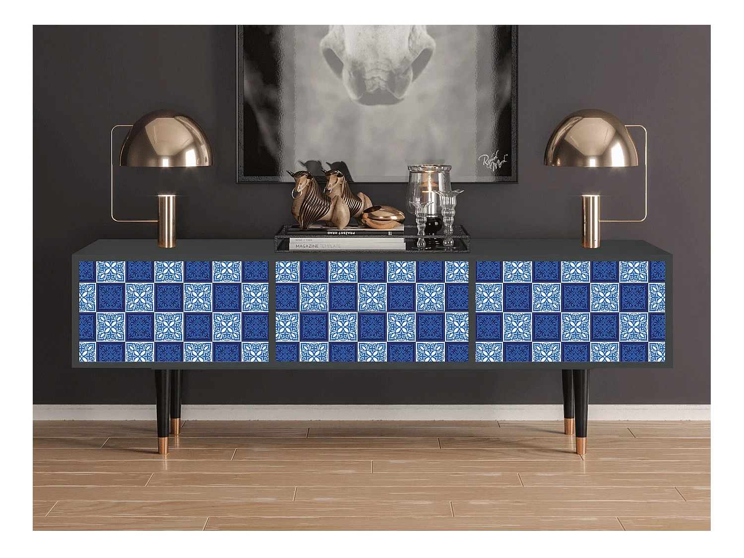 Meuble TV - 170х59х48 cm - T4 - Light Path, Anthracite