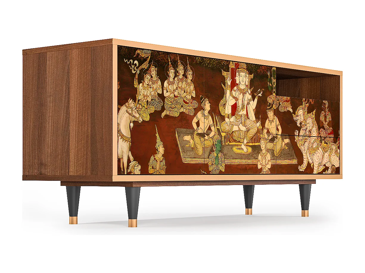 Mobile TV - 125х56х41 cm - T7 - Malyavan, Noce