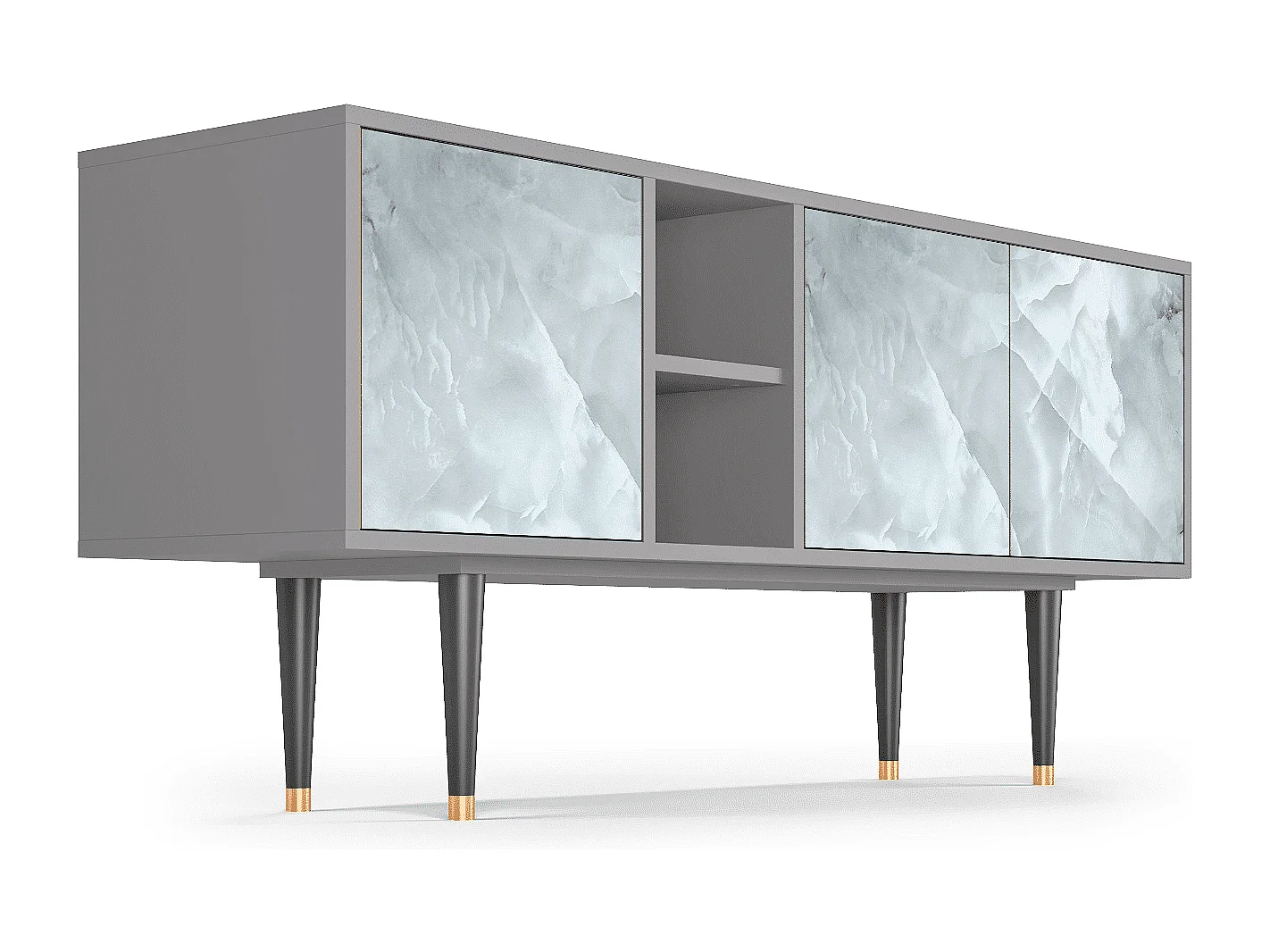 Meuble TV - 150х69х41 cm - T5 - The Onyx, Gris