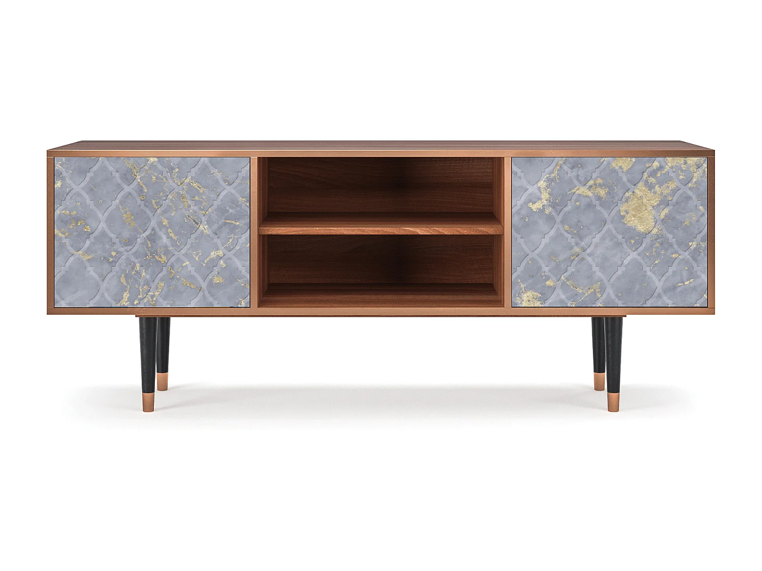 Meuble TV - 170х69х48 cm - T2 - Golden Smoke, Noyer