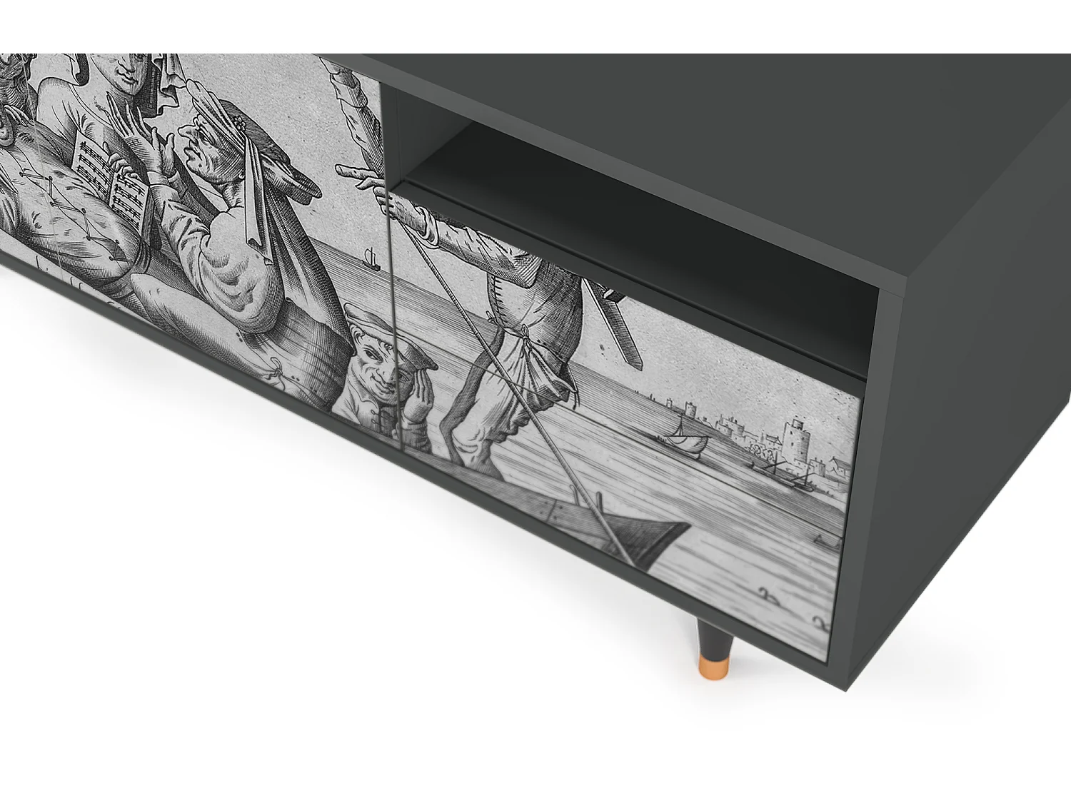 Meuble TV - 125х56х41 cm - T7 - Blau Schuyte, Anthracite