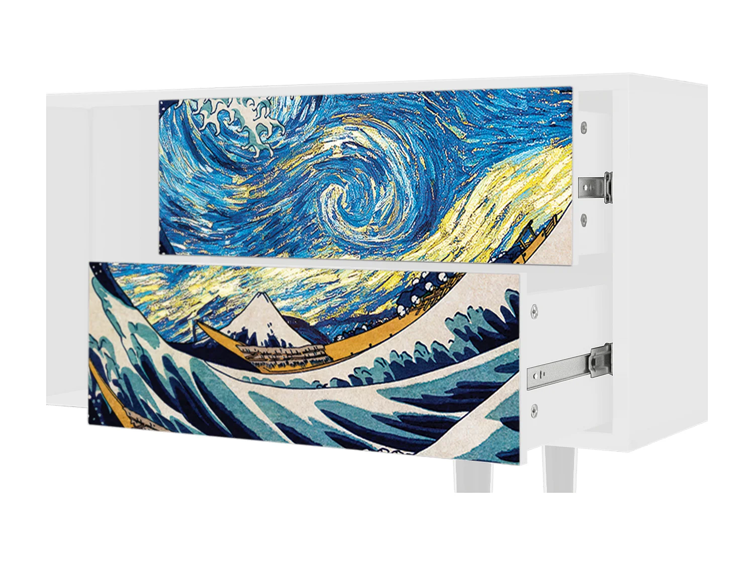 Mobile TV - 170х69х48 cm - T1 - Great Wave, Bianco