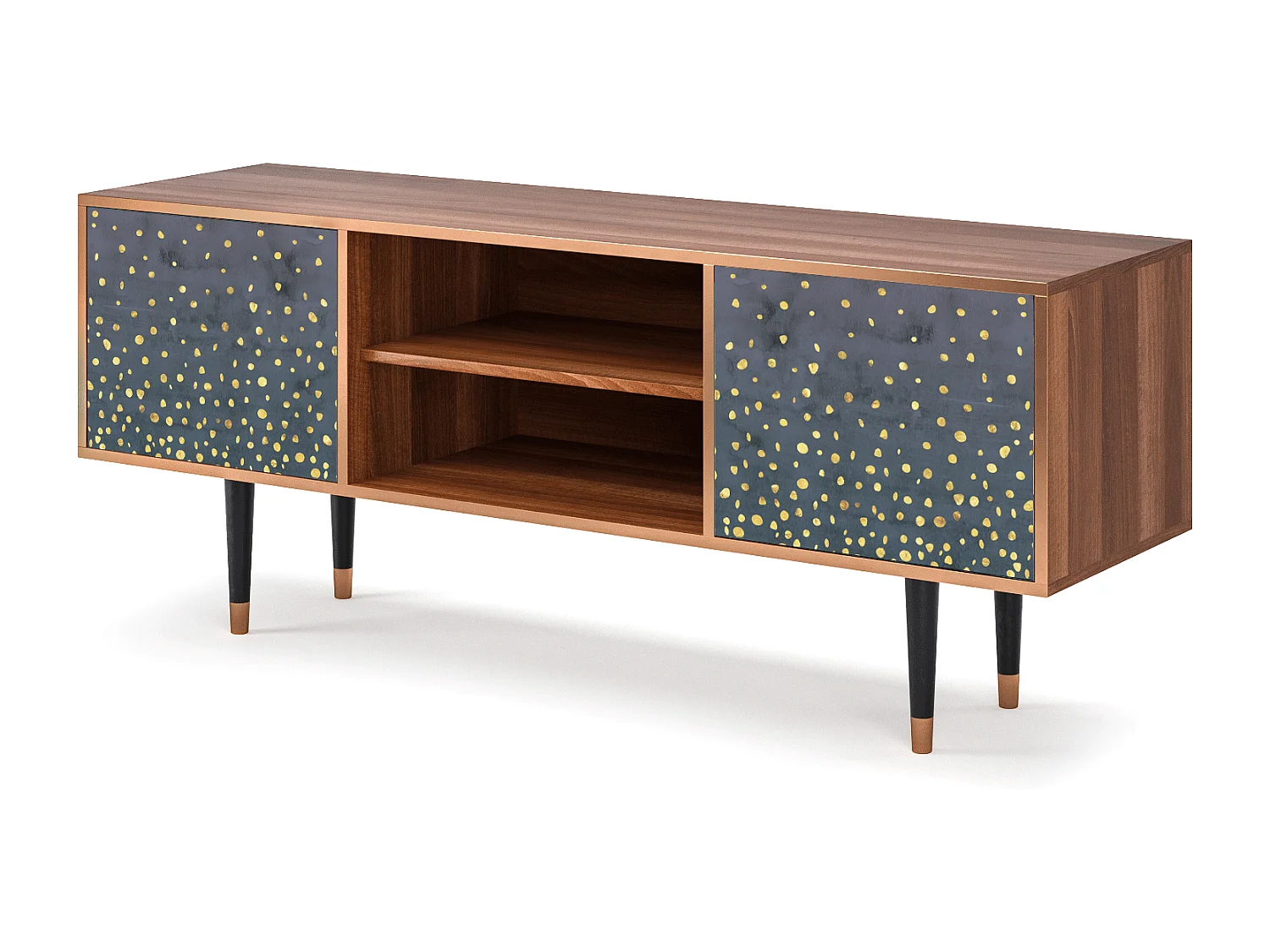 Mueble de TV - 170х69х48 cm - T2 - Foggy Lights, Nogal