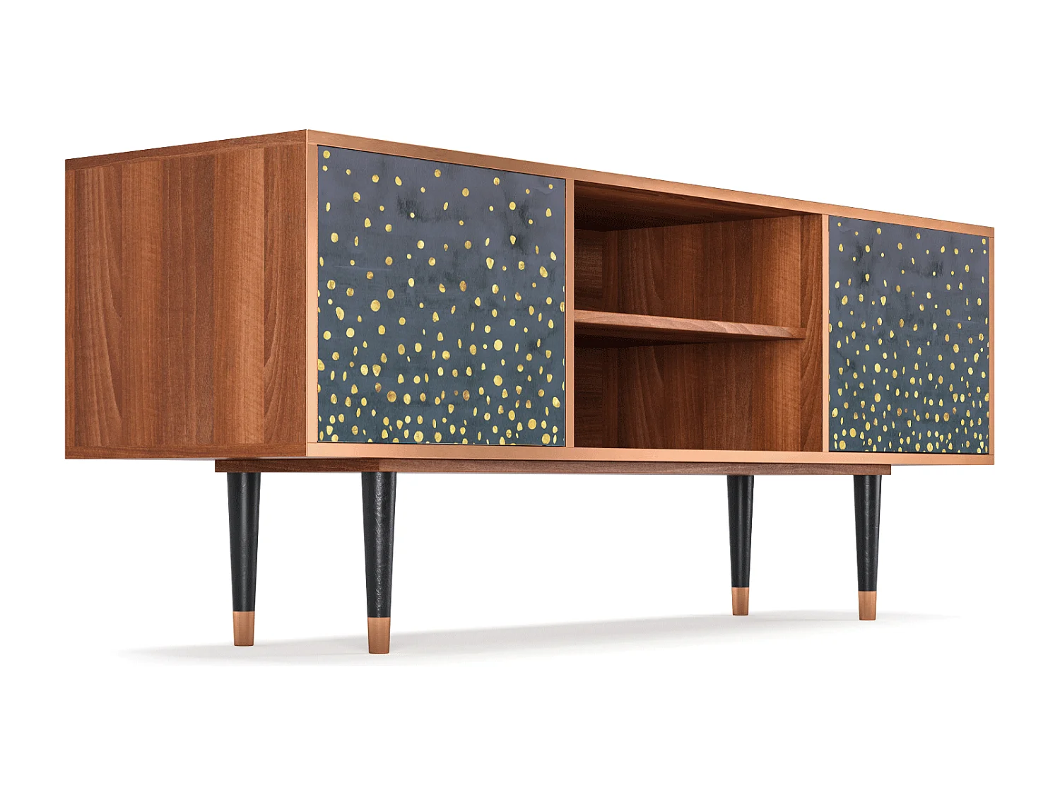 TV-meubel - 170х69х48 cm - T2 - Foggy Lights, Walnoot