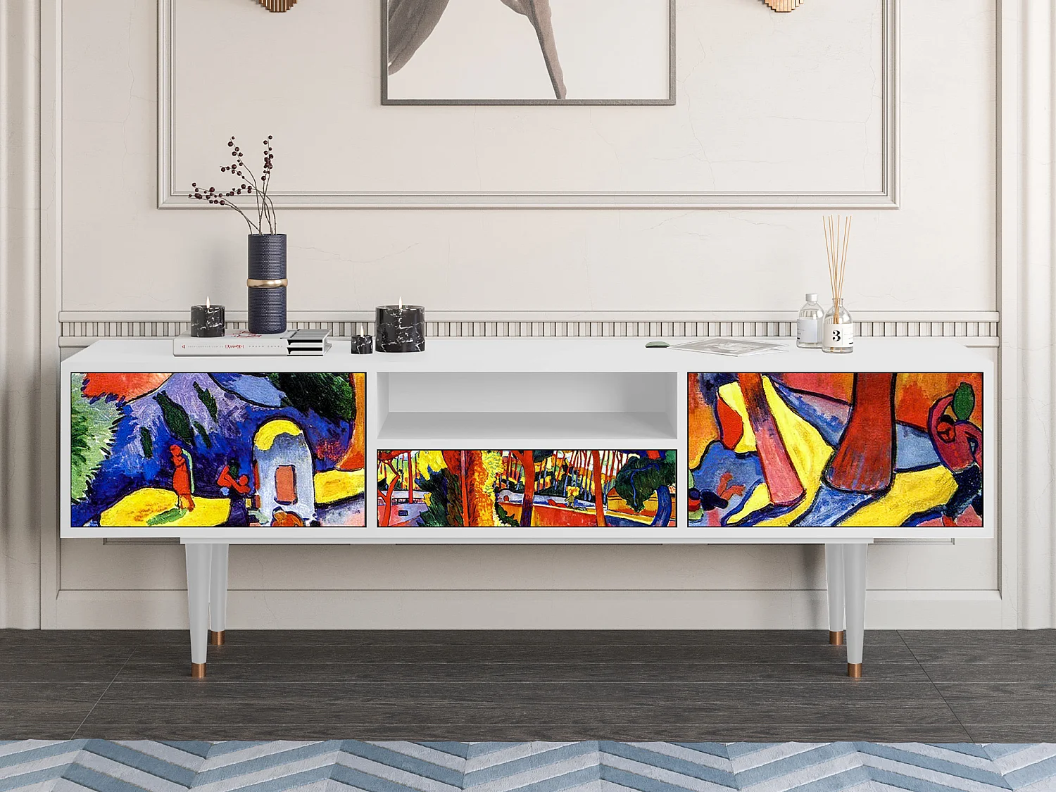 TV-meubel - 170х59х41 cm - T6 - The Turning Road, Wit